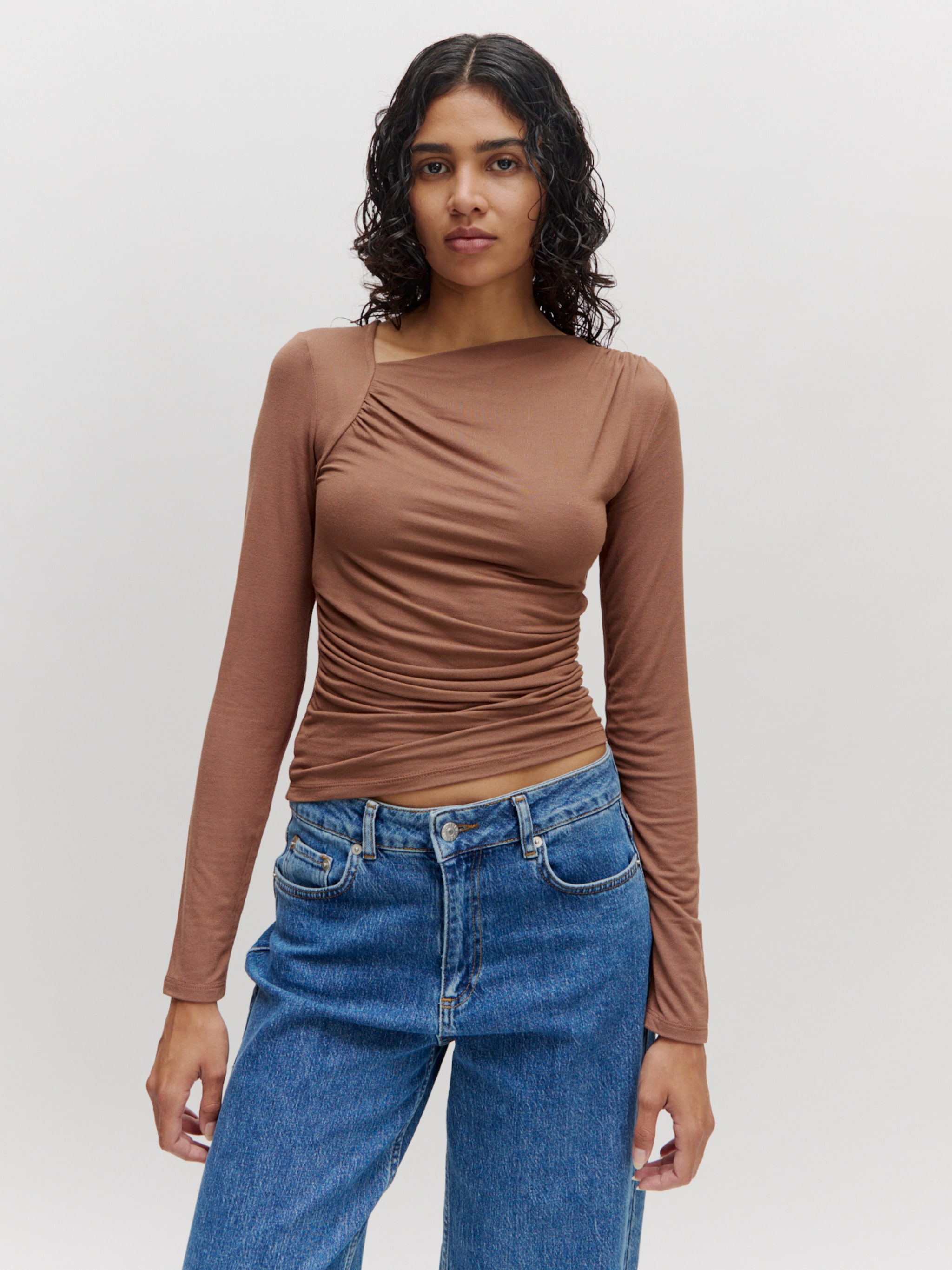 EDITED Shirts 'Hidekel' braun