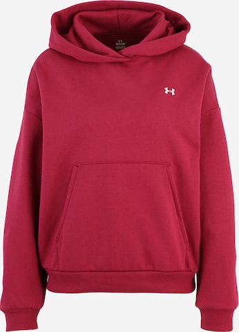 UNDER ARMOUR Urheilullinen collegepaita 'Icon Fleece' värissä punainen: etupuoli