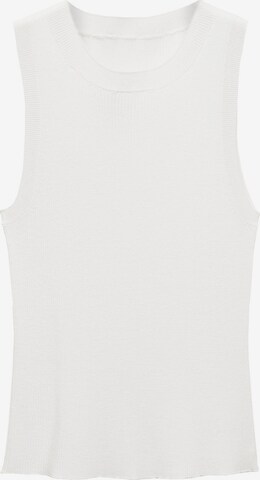 MANGO Knitted Top 'KARL' in White: front