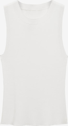 MANGO Knitted Top 'KARL' in White: front