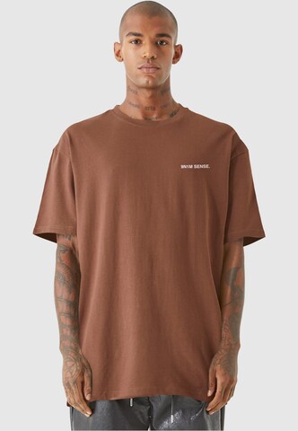 9N1M SENSE Shirt 'Dubai World' in Brown: front