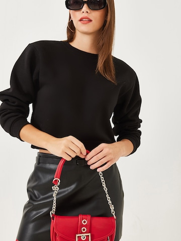 Bianco Lucci Sweatshirt in Schwarz: Vorderseite