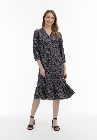 Robe Usha en noir : devant