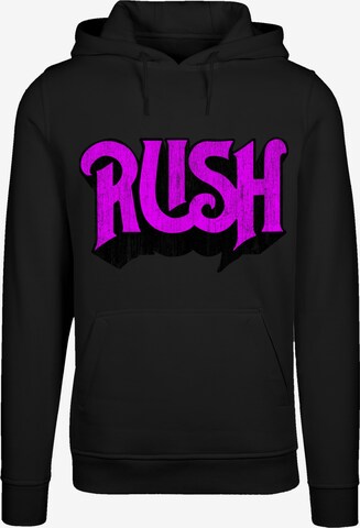 F4NT4STIC Sweatshirt 'Rush Rock Band Distressed Logo' in Zwart: voorkant