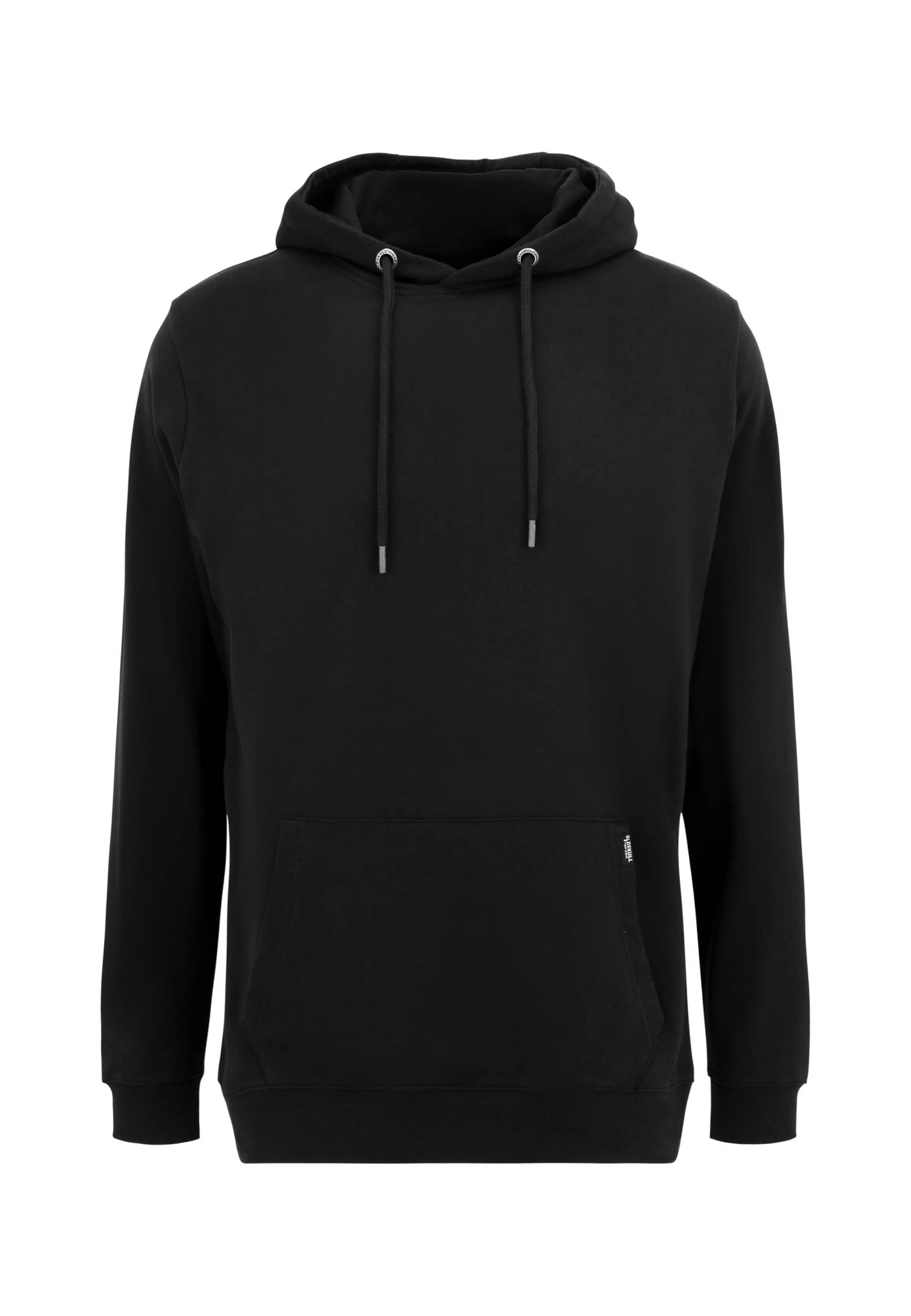 Oldskull Sweatshirt 'Plain Basic' in Zwart: voorkant