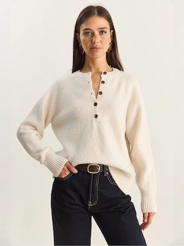 Bianco Lucci Pullover in Weiß: Vorderseite