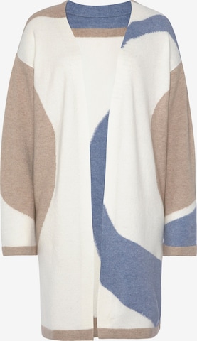 LASCANA Knit Cardigan in Beige: front