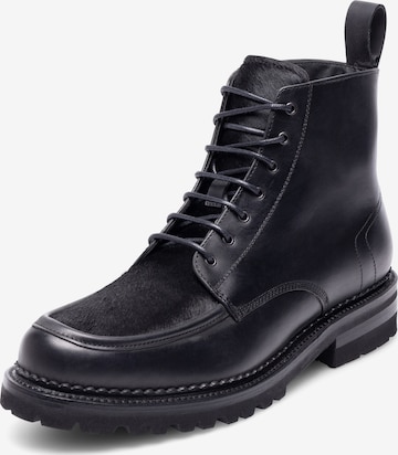 Henry Stevens Lace-Up Boots ' Harry NB ' in Black: front