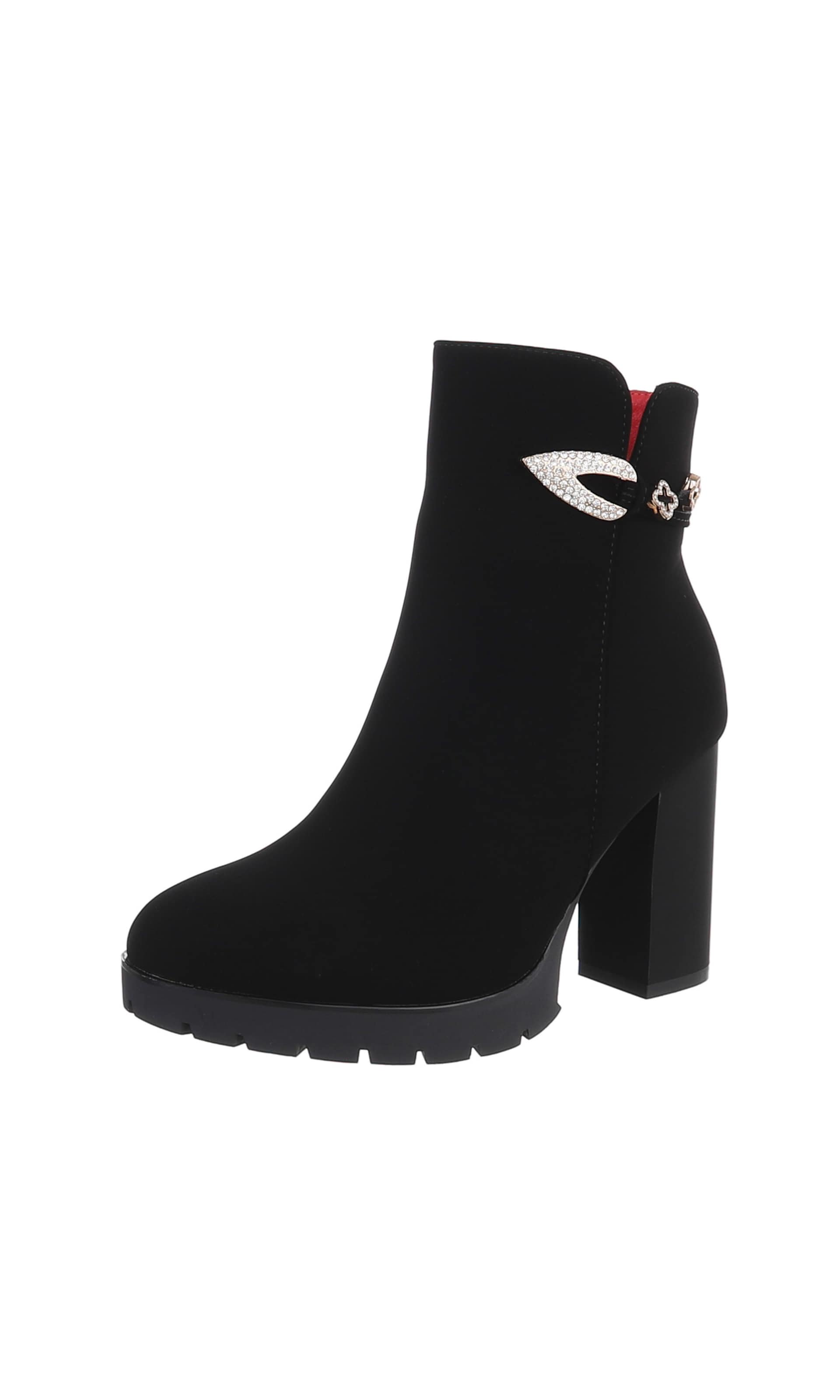Ital-Design Ankle Boots in Black: front
