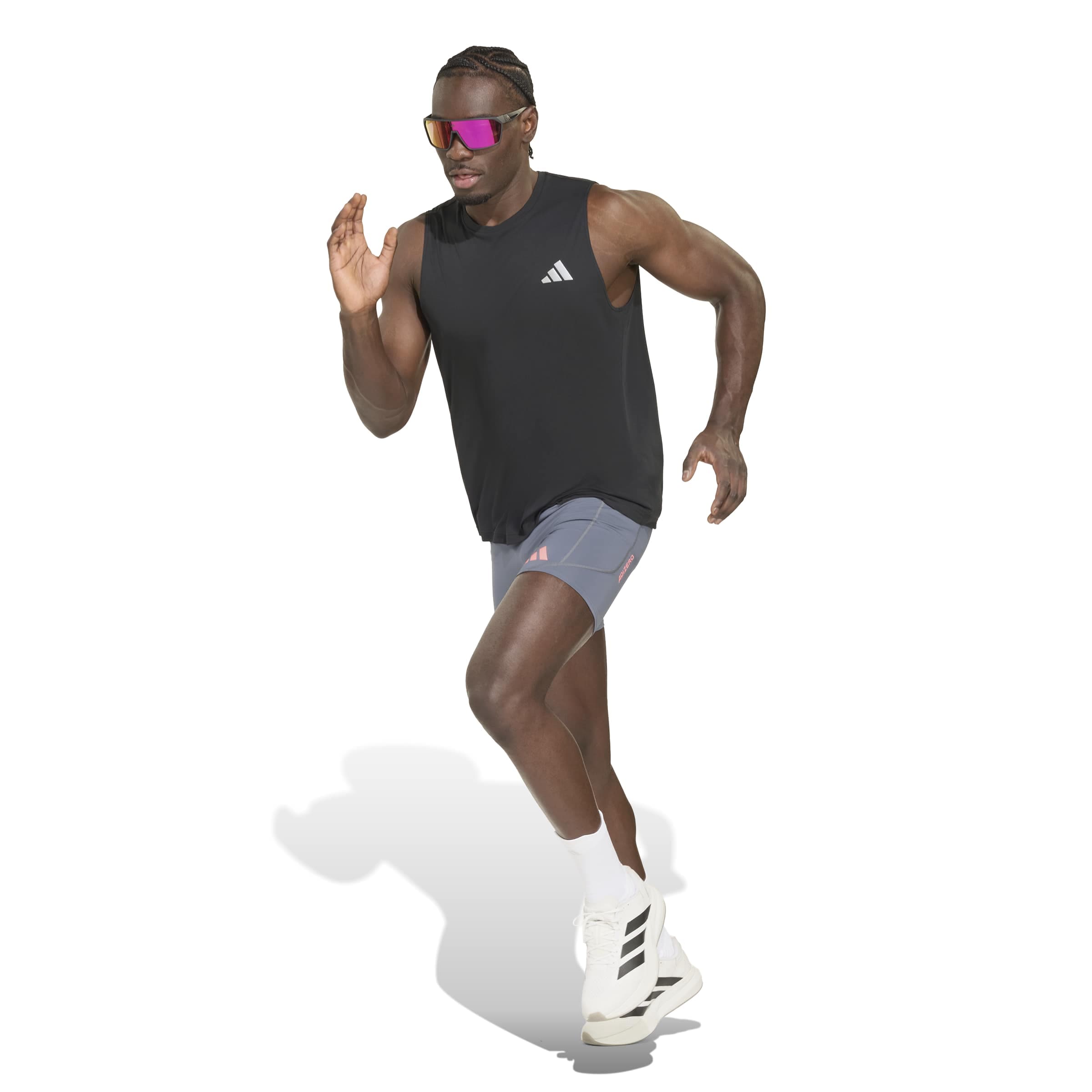 ADIDAS PERFORMANCE Skinny Sportovní kalhoty 'ADIZERO' – šedá