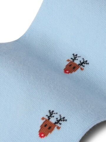 Von Jungfeld Socken 'mit Weihnachtsmotiven' in Blau