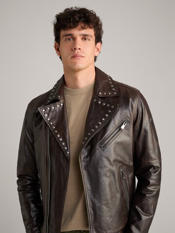 JOOP! Jeans Between-Season Jacket 'Alezis' in Brown: front