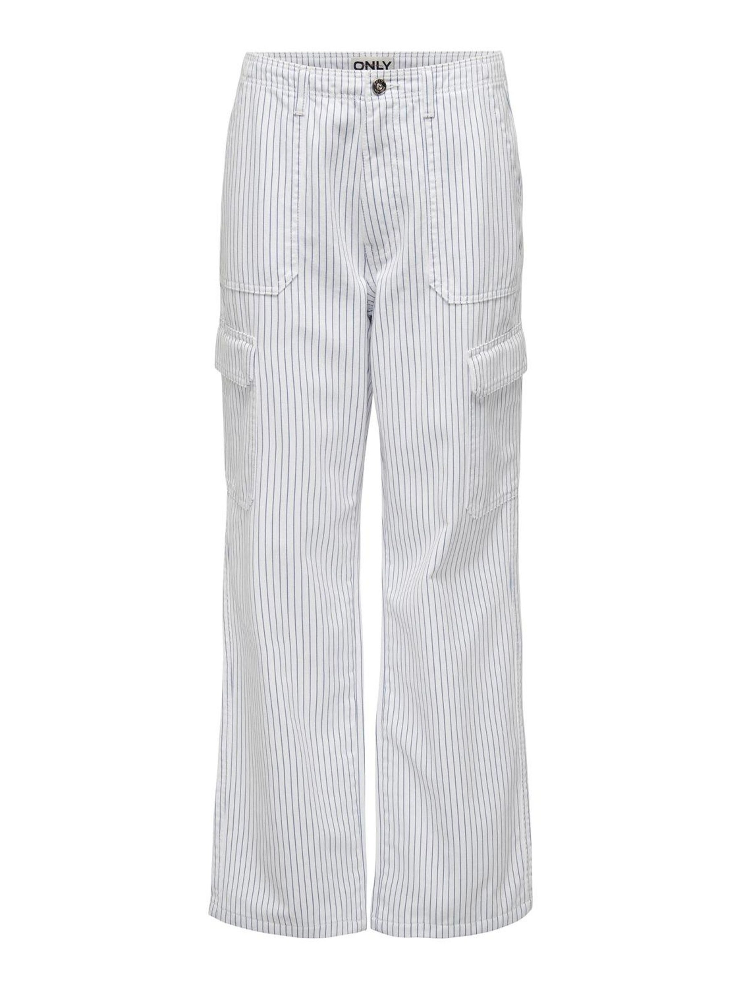 ONLY Loosefit Cargobukser i hvid: forside