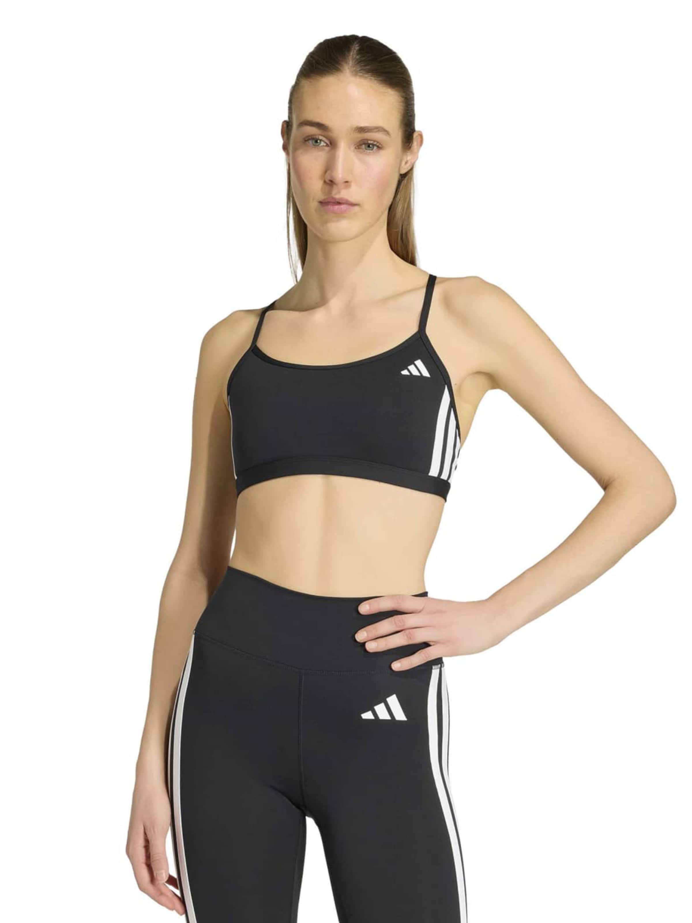 ADIDAS PERFORMANCE Bustier Urheilurintaliivit 'OPT ESS' värissä musta: etupuoli