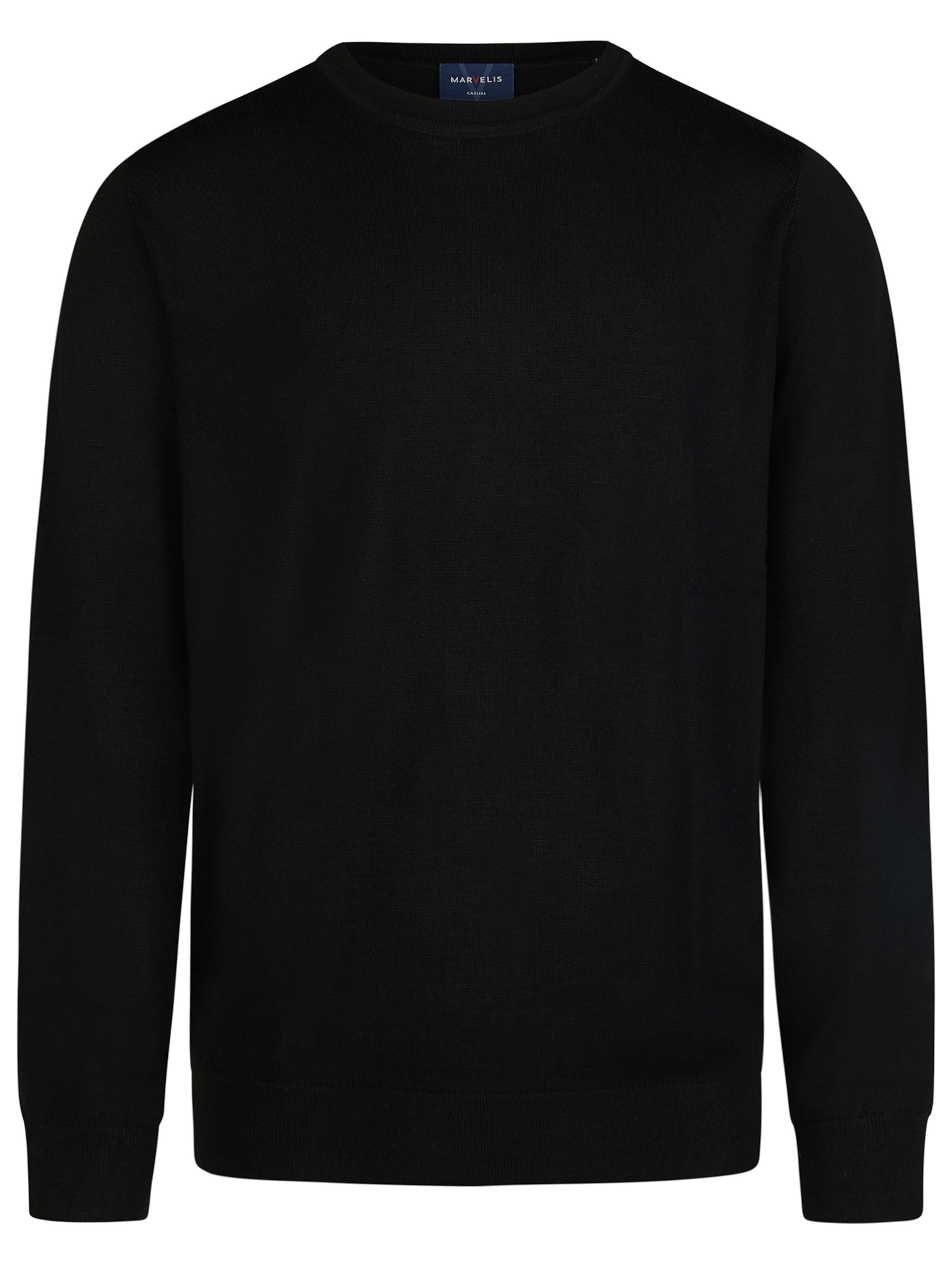Marvelis Sweater 'Rundhals' in Black: front