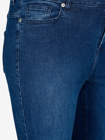 Zizzi Flared Jeans 'ELLEN' in Blauw