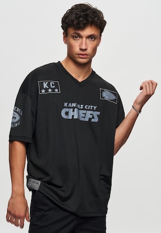 Recovered Shirt 'NFL Chiefs KC 60 Oversized' in Zwart