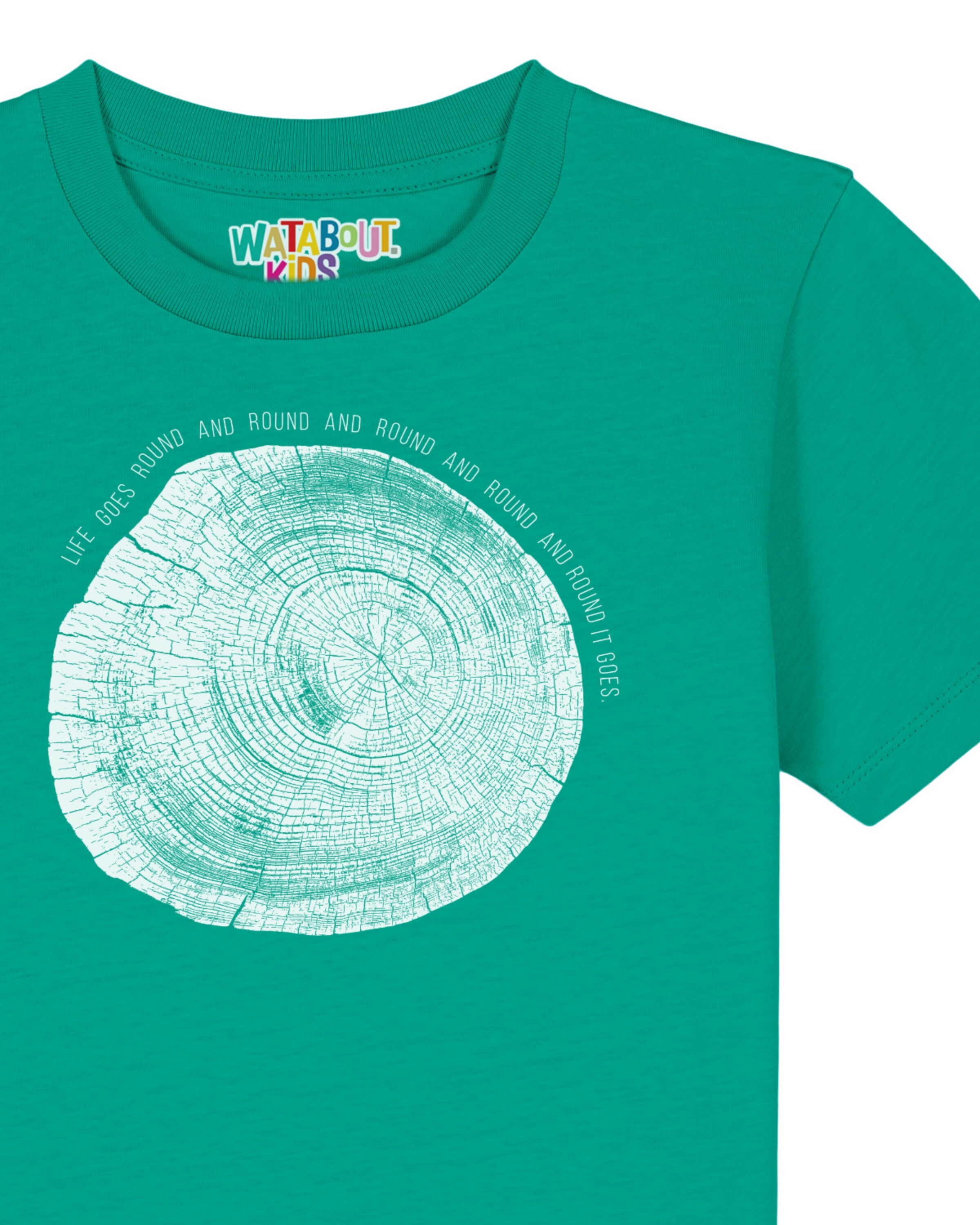 T-Shirt 'Baumscheibe' watabout.kids en vert
