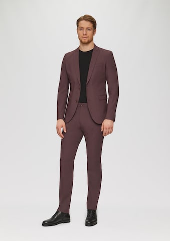 s.Oliver BLACK LABEL Slim fit Trousers with creases in Brown