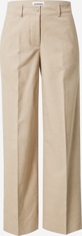 Regular Pantalon à plis 'LEANDRAA HANDRAA' ARMEDANGELS en beige : devant