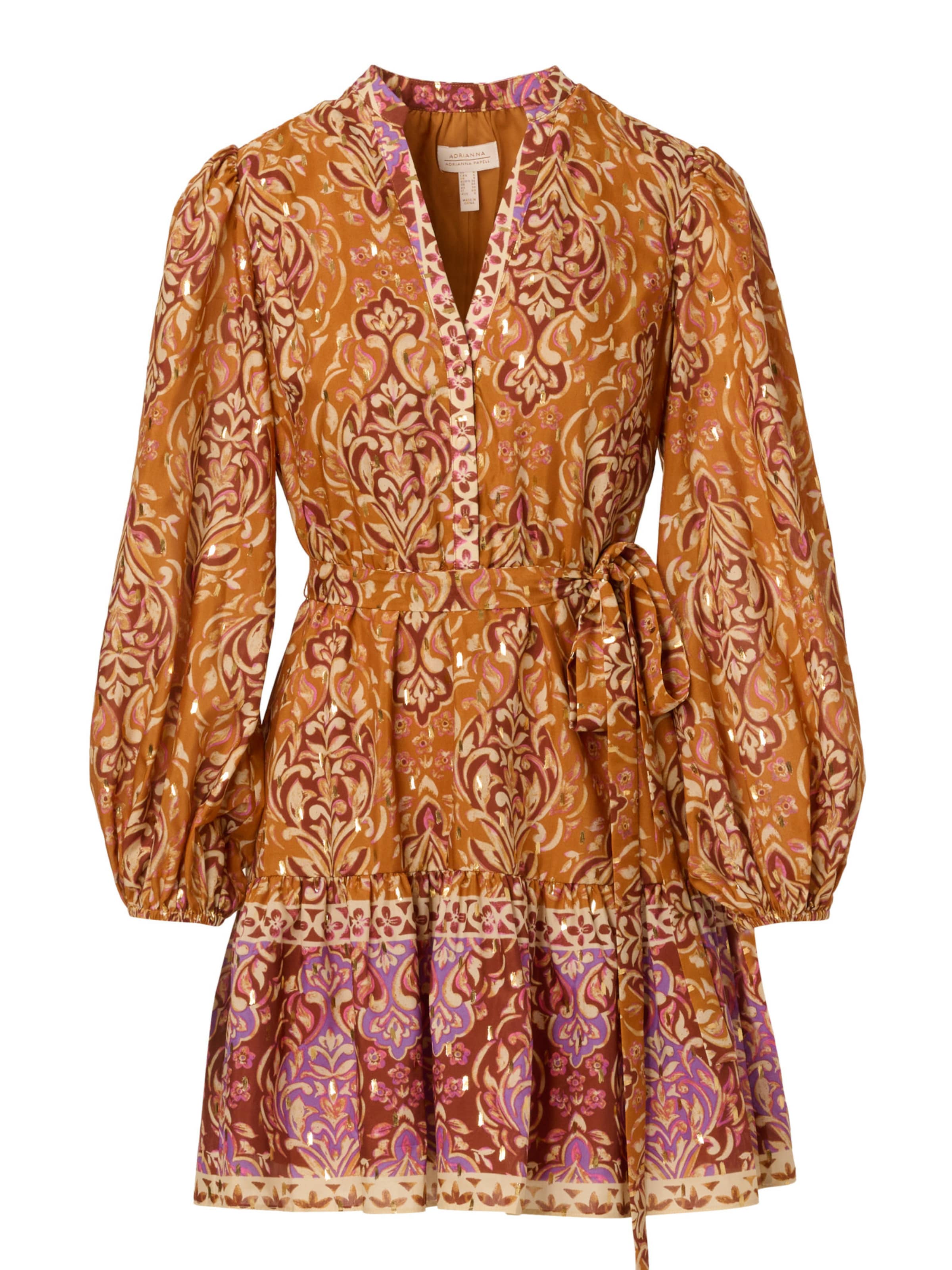 Adrianna Papell Shirt dress in Brown: front