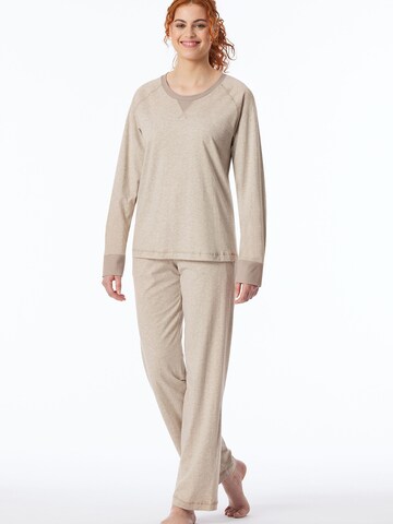 SCHIESSER - Pijama en beige: frente