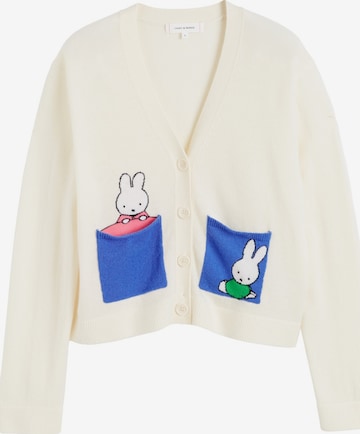 Chinti & Parker Cardigan 'Miffy Pocket Play' i beige: forside
