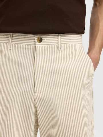 SELECTED Regular Broek 'SLHKarl' in Beige