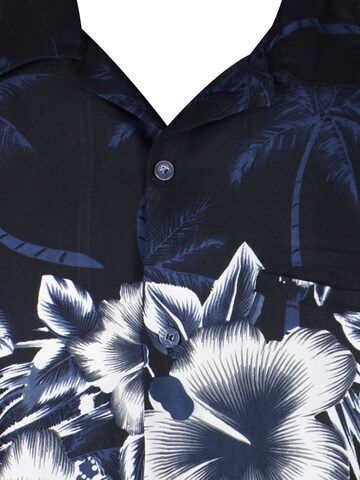 King Kameha Blouse 'Flower Chest' in Black