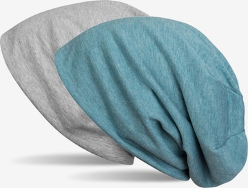 styleBREAKER Mütze 'Wende Beanie' in Blau: Vorderseite