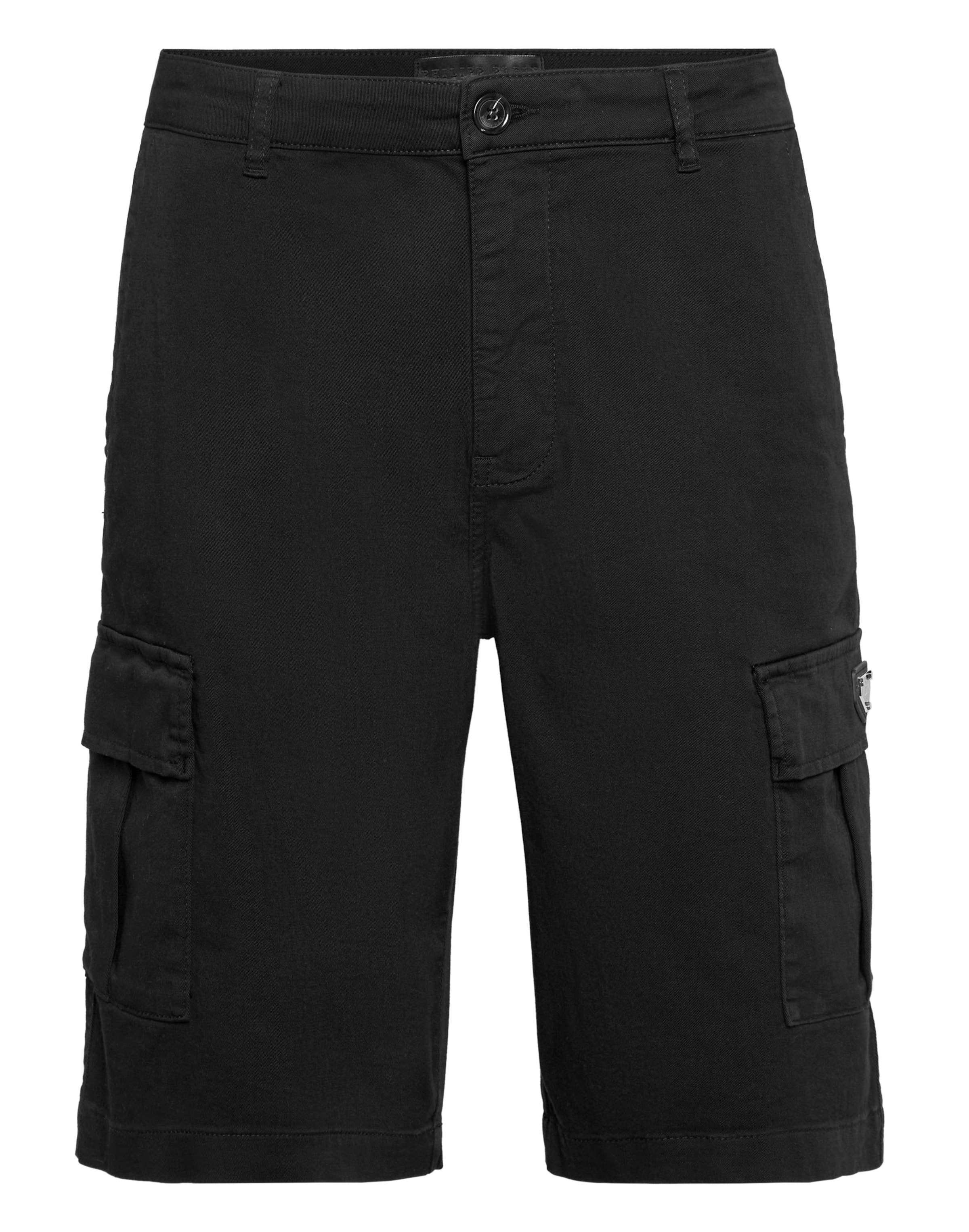 Philipp Plein - regular Pantalón cargo en negro: frente