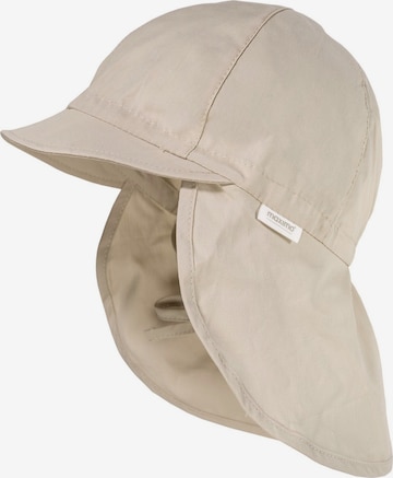 MAXIMO Beanie 'MINI BOY-Schildmütze Nackenschutz, UV' in Beige: front