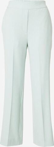 SECOND FEMALE Flared Trousers with creases 'Primula' in Green: front