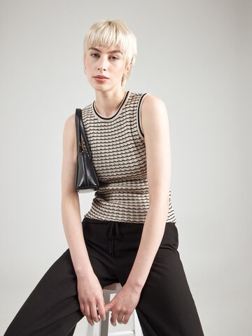 OBJECT Knitted Top 'OBJESTER' in Beige: front