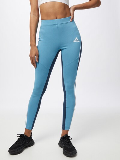 ADIDAS PERFORMANCE Športové nohavice 'W SP Tight' - svetlomodrá / tmavomodrá / biela, Model/-ka