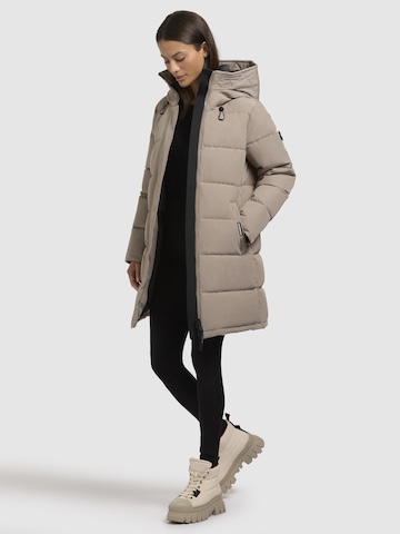 khujo Vinterfrakke 'FALTD' i beige