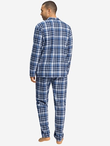 Hanro Pajamas long ' Cozy Comfort ' in Blue