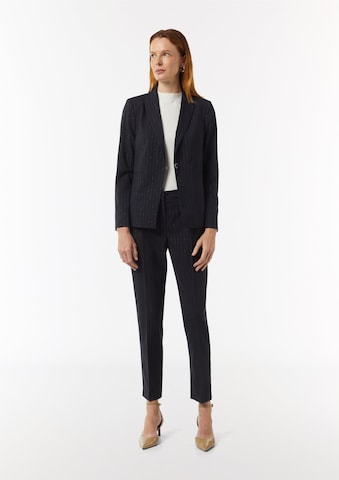COMMA Slim fit Pleated Pants in Blue