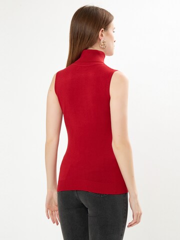 Influencer Pullover in Rot