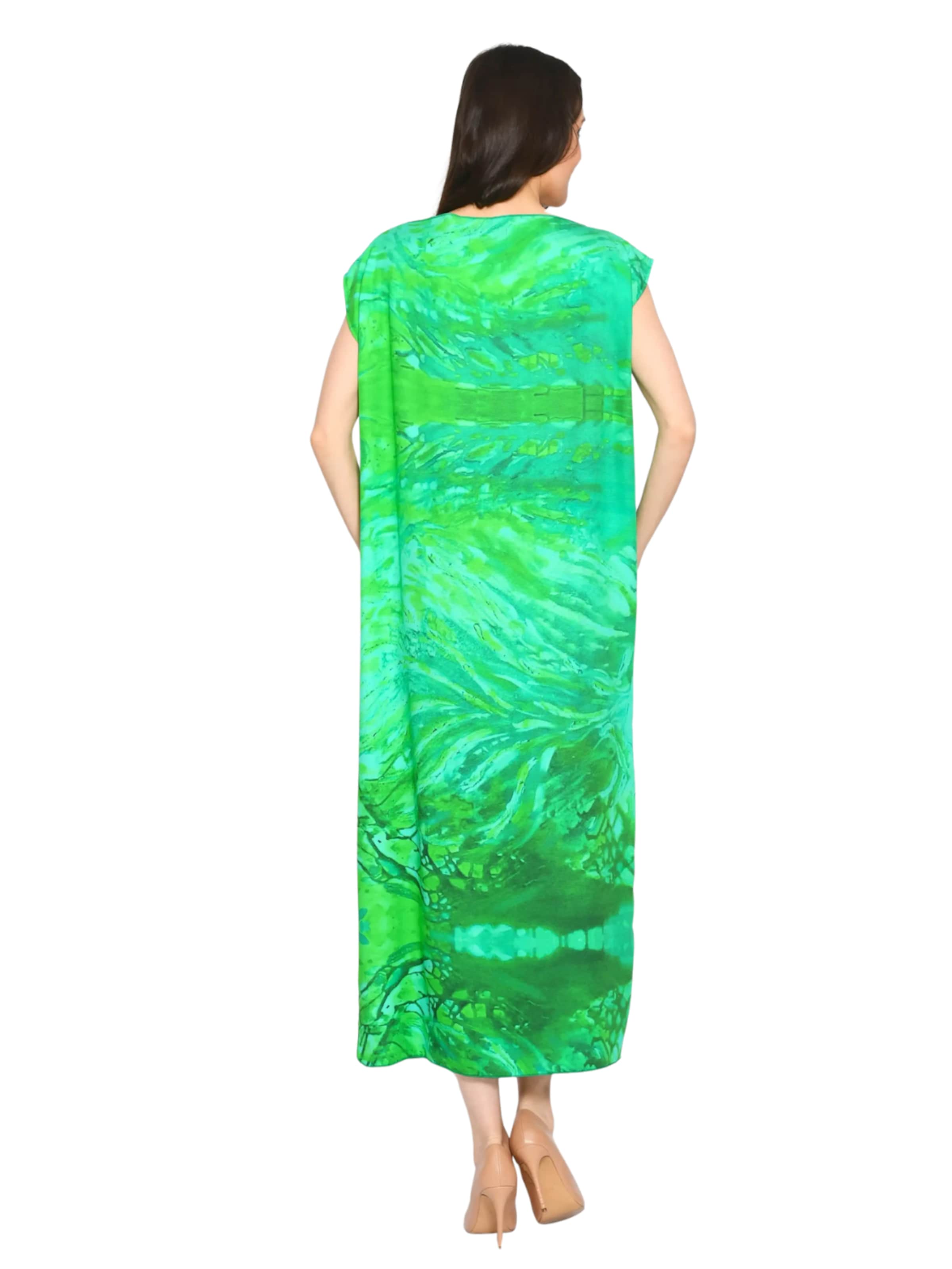 Csillag Zsuzsi Oversized dress 'Tree of life' in Green