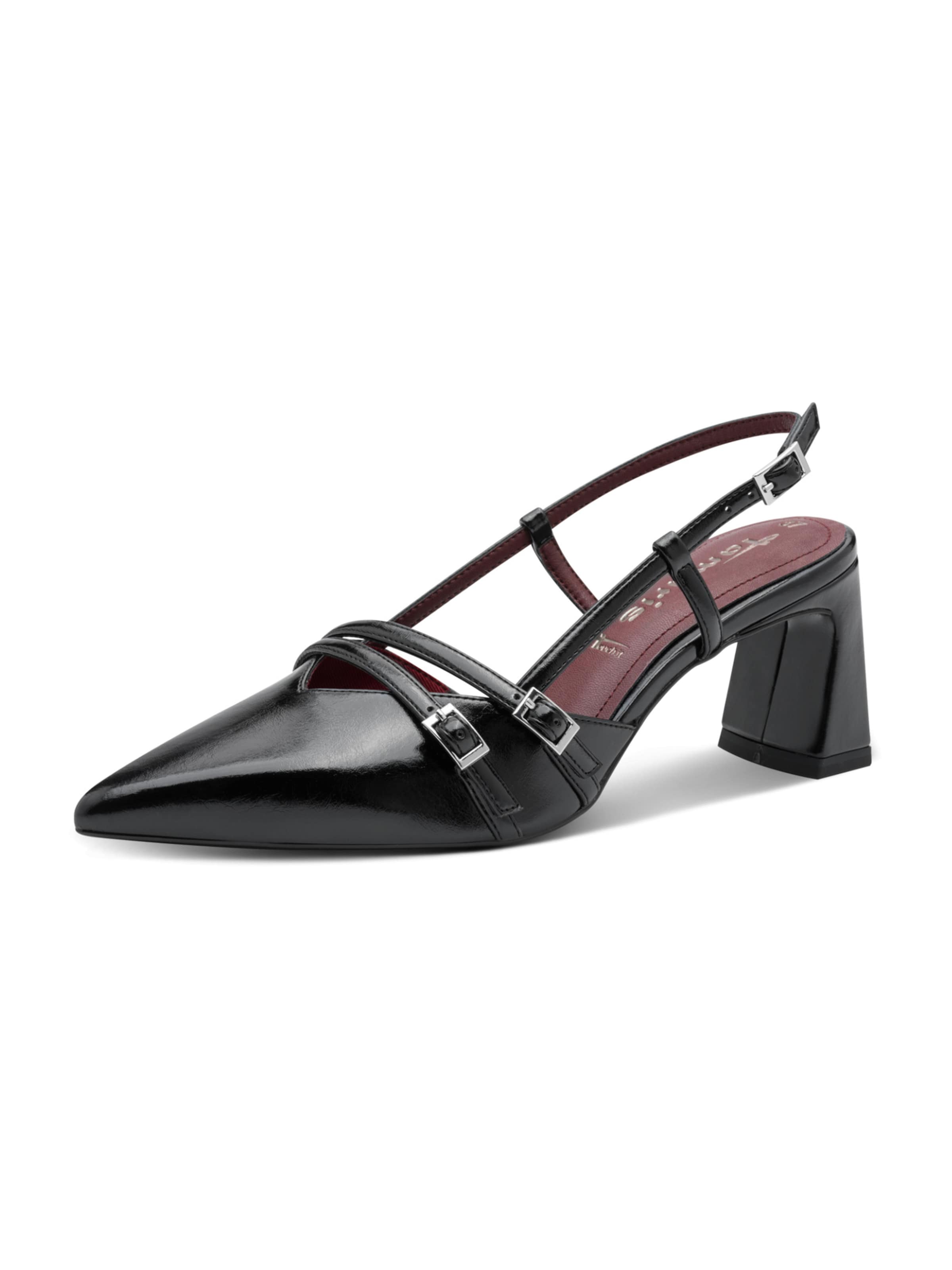 Tamaris Slingback Pumps in Black: front
