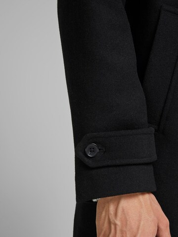 Jack & Jones Plus Ανοιξιάτικο και φθινοπωρινό παλτό 'MELTON' σε μαύρο