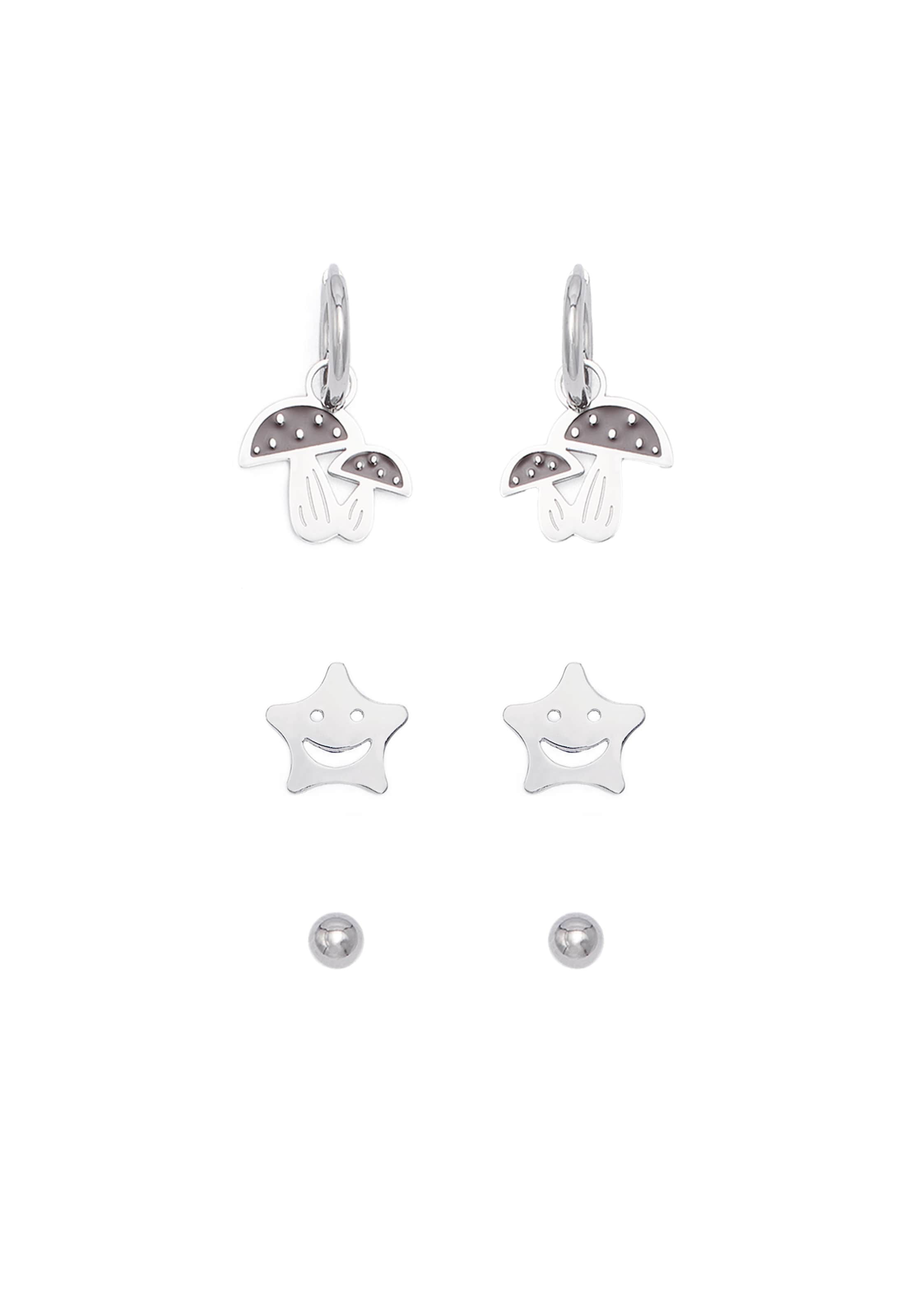 MYMO - Pendientes en plata: frente