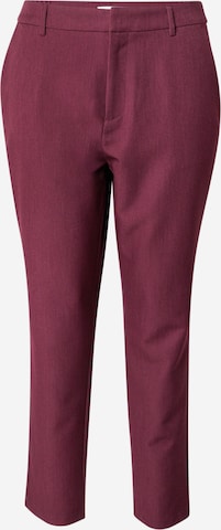purpurinė ONLY Carmakoma Standartinis Kelnės 'CARHATTIE': priekis