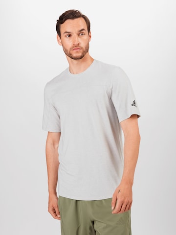 ADIDAS SPORTSWEAR Klasický střih Funkční tričko 'CITY BASE TEE' – šedá: přední strana