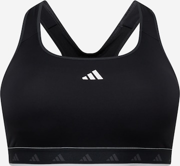 ADIDAS PERFORMANCE Bustier Sport-BH 'Hyperglam Powerreact Medium-Support Techfit ' in Schwarz: predná strana