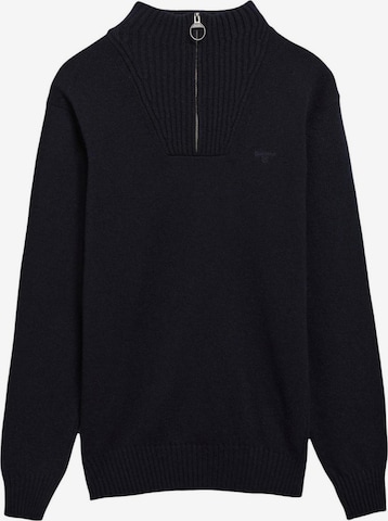 Vestes en maille 'ESSENTIAL L/WOOL HALF ZIP 262MMKN0339' Barbour en bleu : devant
