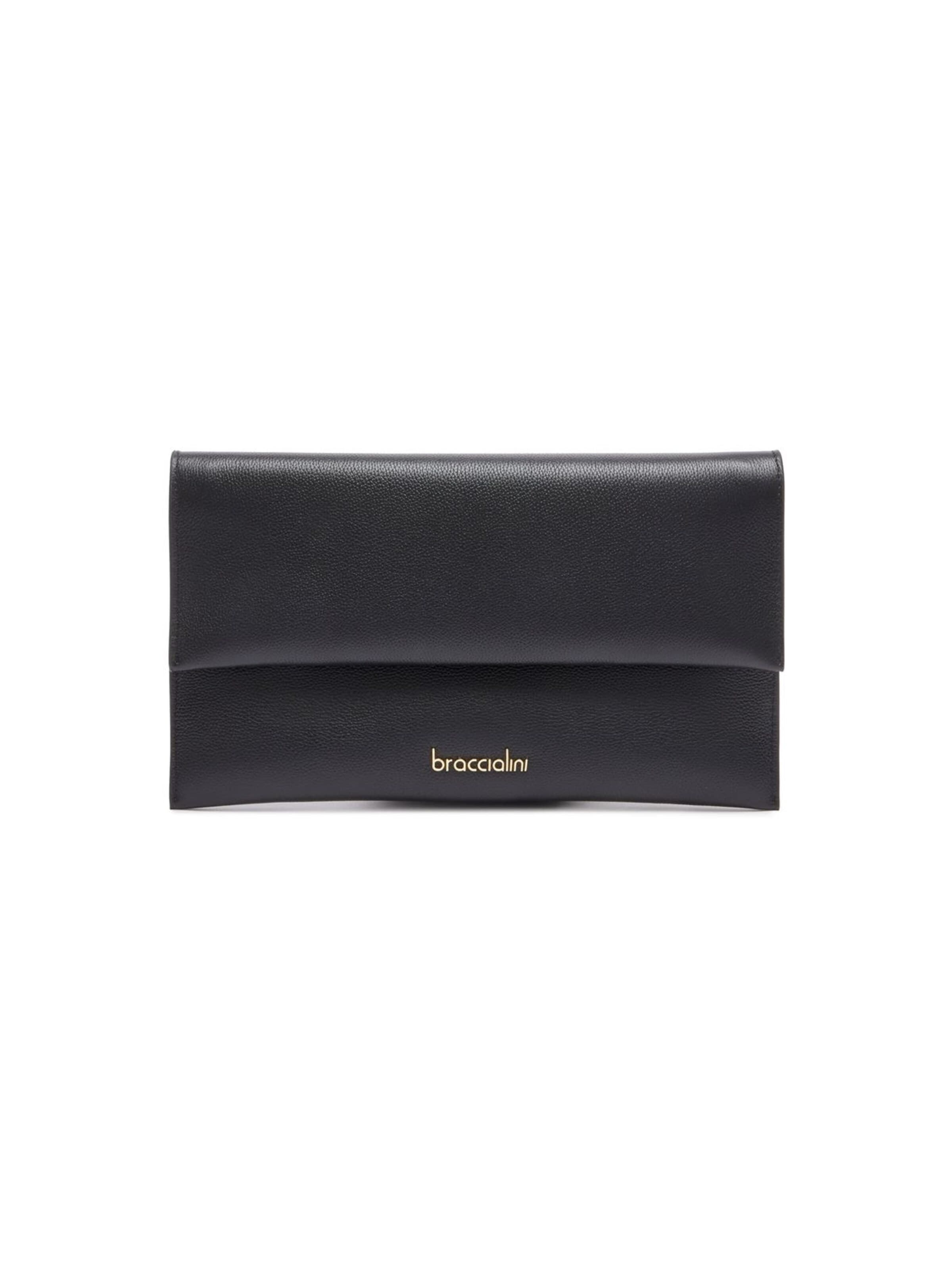 Poche ventrale 'Jinny Leather' Braccialini en noir : devant