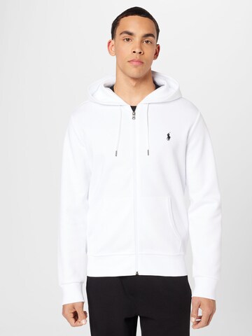 Polo Ralph Lauren - Sudadera con cremallera en blanco: frente