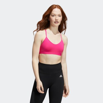 ADIDAS SPORTSWEAR Bustier Sport bh in Roze: voorkant